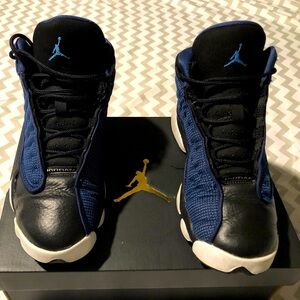 Air Jordan Retro 13 GS Blue & Black for Boys Size 5.5